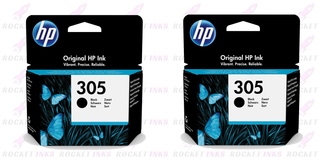 2x Genuine Original HP 305 Black Ink Cartridges 3YM61AE