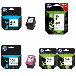 Genuine original HP 304 304XL Black Colour Ink Cartridges N9K05AE N9K06AE N9K07AE N9K08AE 3JB05AE