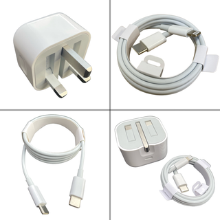 USB-C 20W Fast Wall Charger / USB-C to Lightning Cables / USB-C to USB-C Cables