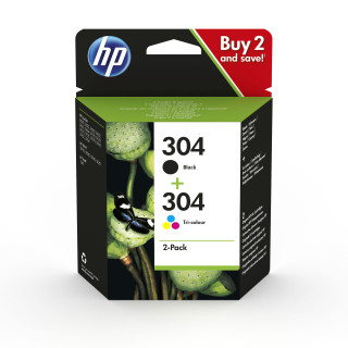 Genuine original HP 304 black and colour ink cartridge combo pack 3JB05AE N9K06AE N9K05AE