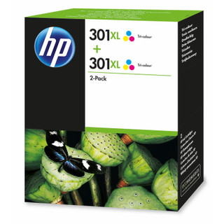 2x Original HP 301XL Colour Ink Cartridges CH564EE D8J46AE
