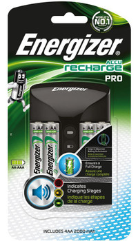 Energizer Pro Charger UK and 4 x AA 2000mAh Batteries 639838