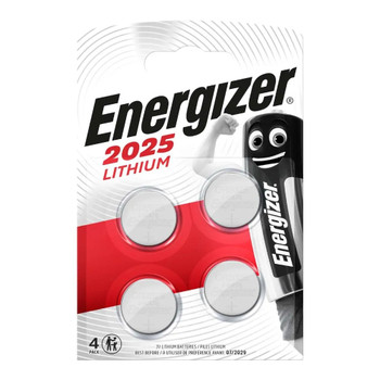 Energizer 2025 Lithium Batteries - Pack of 4 - CR2025ENEB4