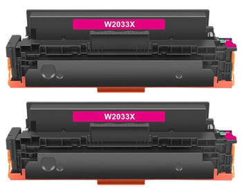 2x Ink Jungle HP 415X W2033X Magenta compatible laser toner cartridge with chip for HP Laserjet M455dn M480f M479dw M479fdn M479fdw M479fnw M454dn M454dw Printers