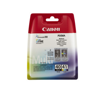 Canon Original PG40 Black and CL41 Colour Ink Cartridge Combo pack 0615B043AA