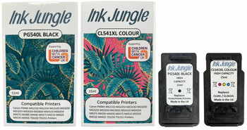 Refilled Canon PG540L Black & CL541XL Colour Ink Cartridge