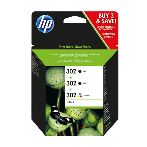HP 302 Schwarze Tintenpatrone – Original HP, Passend Für Officejet, Envy, Deskjet Modelle