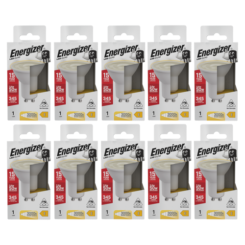 Energizer LED GU10 345lm 3.6W 3000K (Warm White) Light bulb - Pack of 10