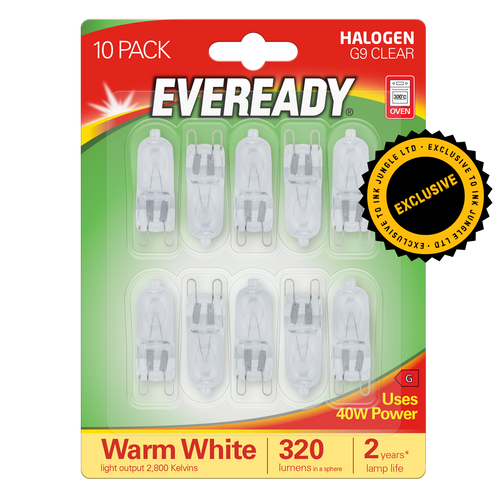 Buy Eveready Halogen G9 Capsule 320lm 40W 2800K (Warm White) - Pack of 10 Buy Eveready Halogen G9 Capsule 320lm 40W 2800K (Warm White) - Pack of 10