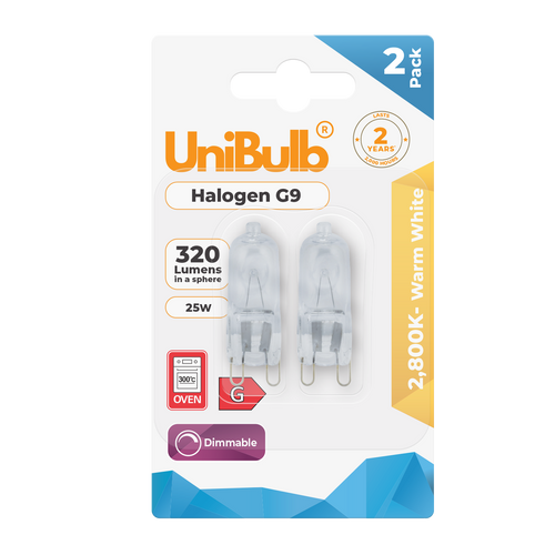 Shop for UniBulb Halogen G9 Capsule 320lm 40W 2800K (Warm White) - Pack of 2