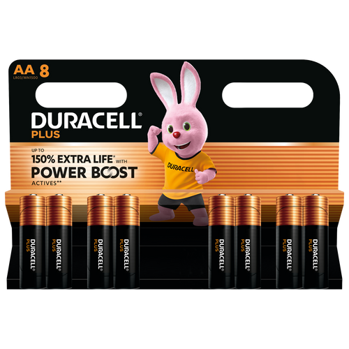 Duracell AA Plus Power Batteries With Power Boost Actives - Pack of 8
