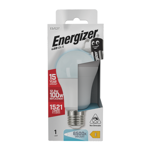 Energizer LED GLS E27 1521lm 12.6W 6500K (Daylight) Light Bulb - Pack of 1 Energizer LED GLS E27 1521lm 12.6W 6500K (Daylight) Light Bulb - Pack of 1