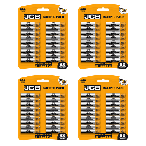 4x JCB AAA Alkaline Batteries - Bumper Pack of 18
