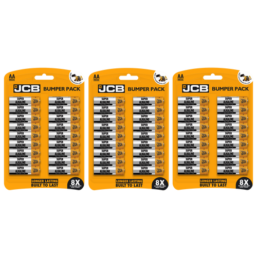 3x JCB AA Alkaline Batteries - Bumper Pack of 18