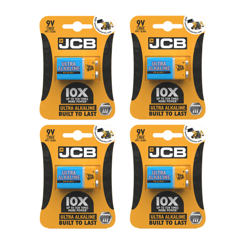 4x JCB Ultra Alkaline 9V Battery - Pack of 1