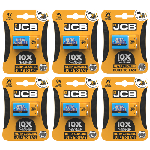6x JCB Ultra Alkaline 9V Battery - Pack of 1