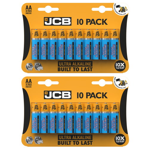 2x JCB AA Ultra Alkaline Batteries - Pack of 10