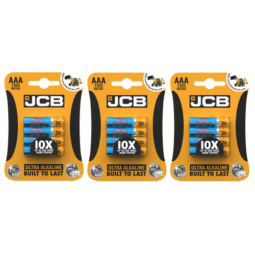3x JCB AAA Ultra Alkaline Batteries - Pack of 4