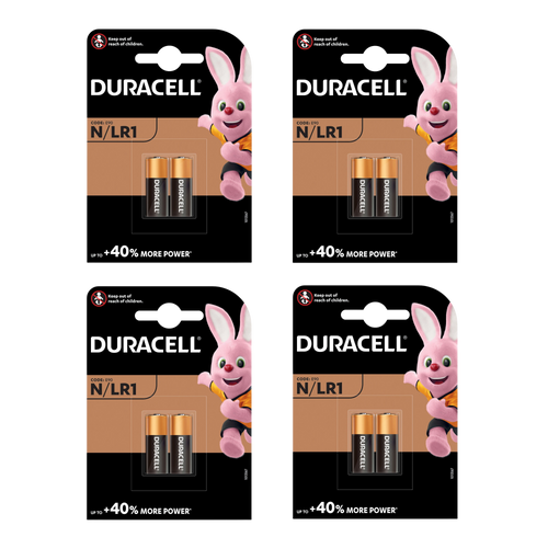 4x Duracell N/LR1 Alkaline Batteries, Pack of 2