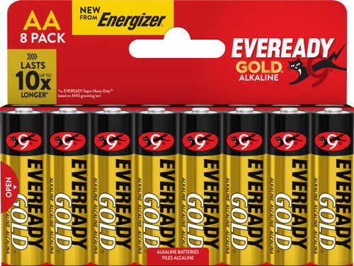 Eveready Gold AA Alkaline Batteries, Pack of 8