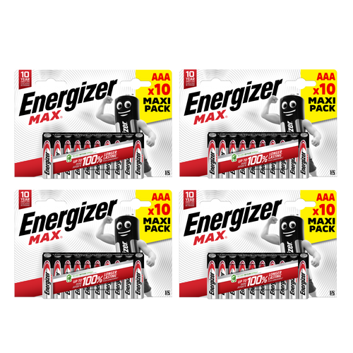 Energizer AAA Max Alkaline Batteries - Pack of 40