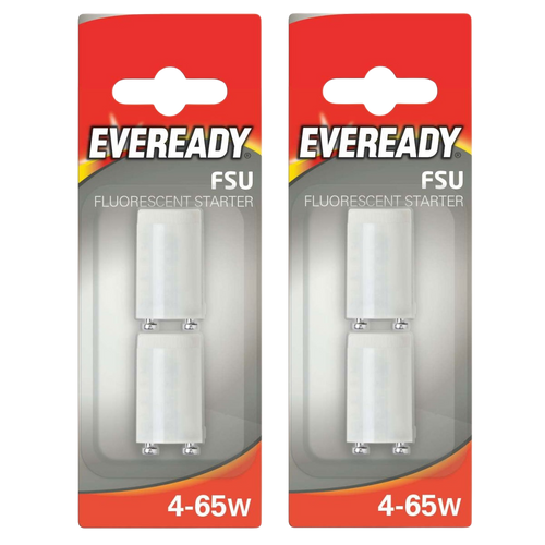 Eveready FSU 4-65W Fluorescent tube Starters - Pack of 4