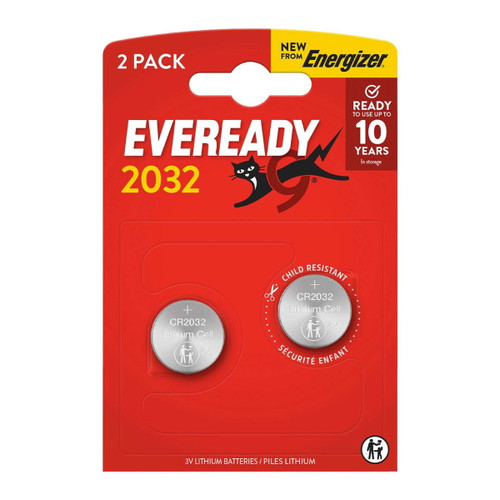 Eveready CR2032 Lithium Coin Batteries - Pack of 2
