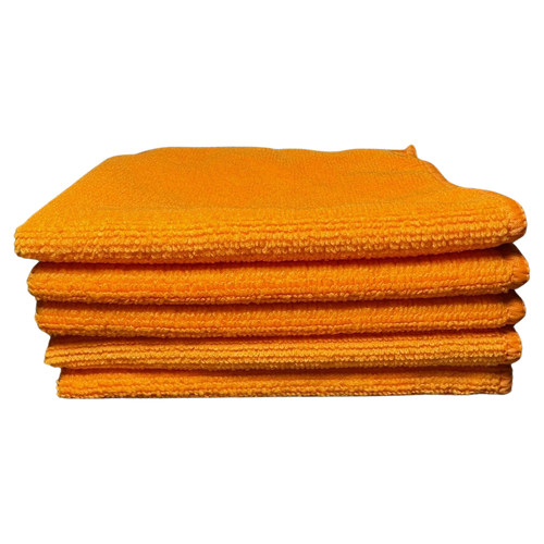 Microfibre Cloths (Orange) 30 x 30cm - Sold in multiple packs of 5