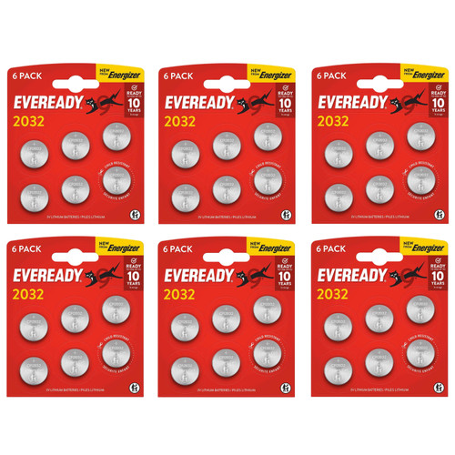 Eveready CR2032 Lithium Coin Batteries - Pack of 36
