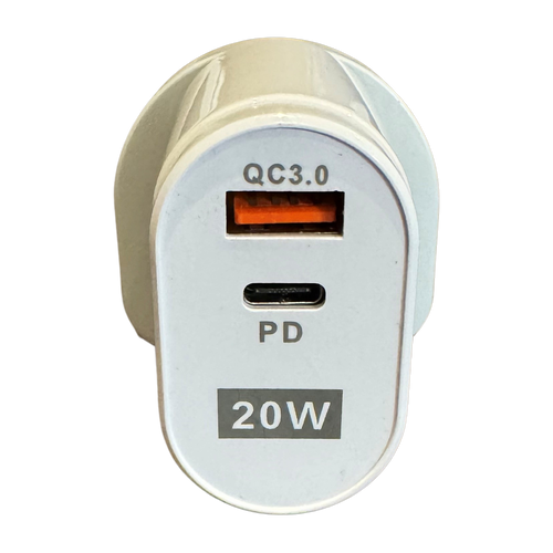 Phone Pro PD 20W USB-C Charger & Fast Charge QC 3.0 USB-A Wall Charger