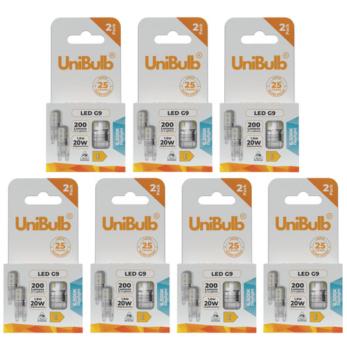 UniBulb LED G9 Bulb 200lm 1.8W 6500K (Daylight) Light bulb - Box of 14 front