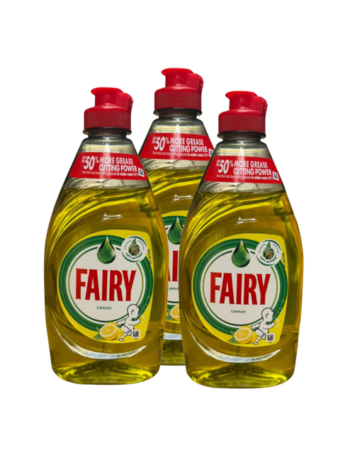 3x Fairy Lemon Washing Up Liquid 320ml – Fresh Citrus Grease Cutting Power
