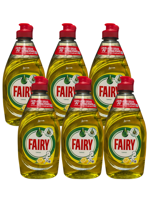 6 bottles of Fairy Lemon Washing Up Liquid 320ml