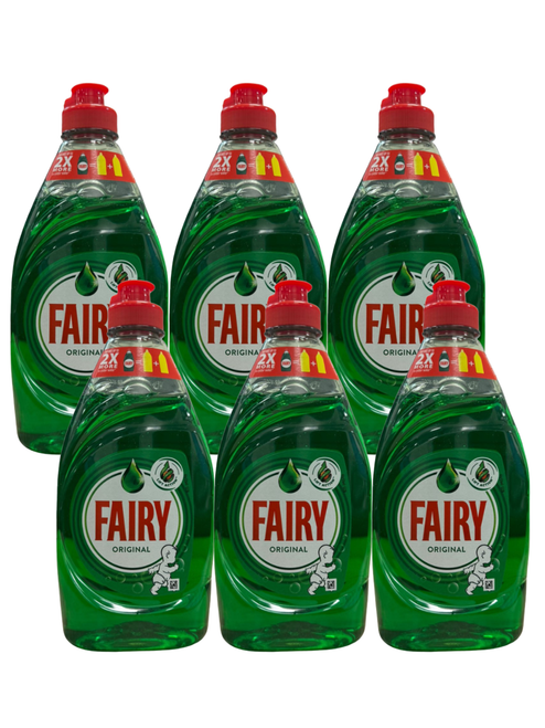 6 bottles of Fairy Original Scent Washing Up Liquid 320ml – A Kitchen Essential