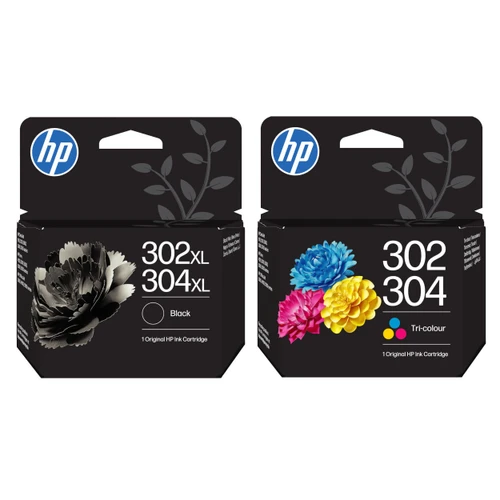 HP 302XL / 304XL Black & 302 / 304 Colour Ink Cartridge B7RT9AE B7RT6AE