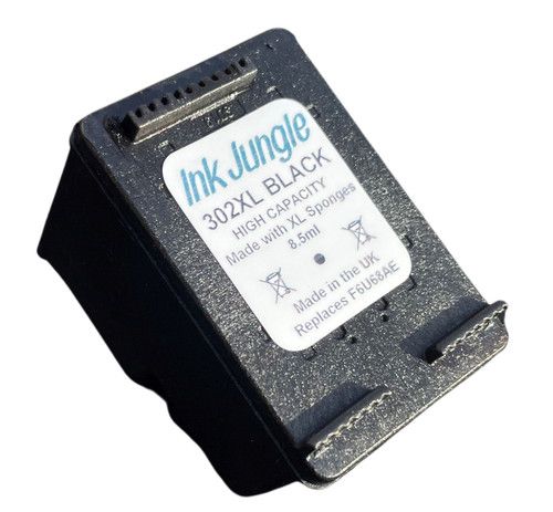 Refilled HP 302XL Black Ink Cartridge F6U68AE