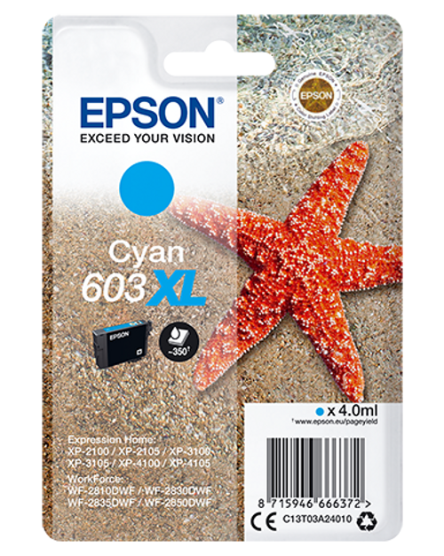 Epson original 603XL cyan ink cartridge C13T03A24010