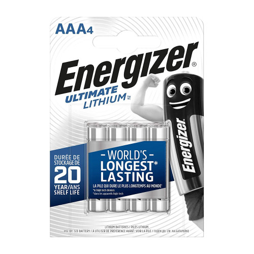 Energizer Ultimate Lithium AAA Batteries, 4 Pack