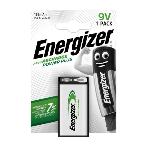 Energizer 9v 175mAh Rechargeable Batteries - Pack of 1 ENE9V175MAHSGLPK