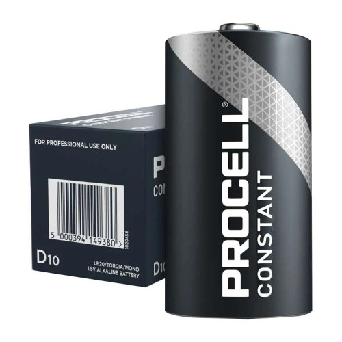 Duracell Procell D Constant Power Batteries - Pack of 10