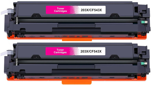 2x Ink Jungle HP 203X CF543X Magenta compatible laser toner cartridges with chip  for HP LaserJet Pro M281fdn M254dw M281fdw M280nw Printers.