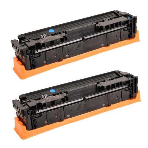 2x Ink Jungle HP 207X W2211X Cyan compatible laser toner cartridges with chip foer HP Colour LaserJet Pro M255dw M255nw M282nw M283fdn M283fdw Printers