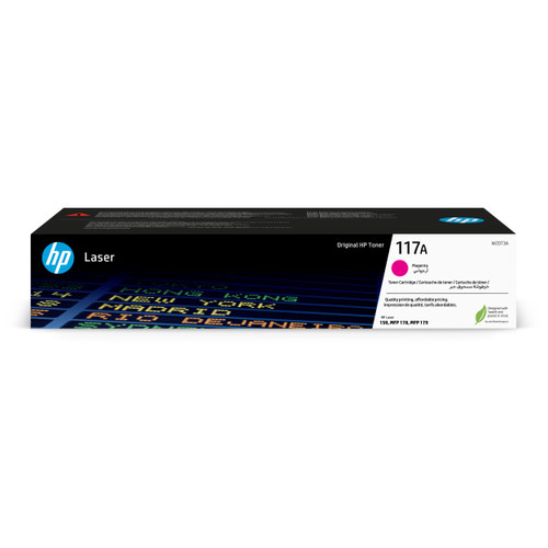 HP 117A W2073A Magenta genuine original laser toner cartridge. HP 117A genuine W2070A W2071A W2072A W2073A toner cartridges for HP Colour Laser 150 150nw 150a Printer HP Colour Laser MFP 178nw 178nwg 179fng 179fnw 179fwg Printer