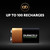 Duracell 9v 170Ah Rechargeable Battery - Pack of 1 - Up to 100 charges