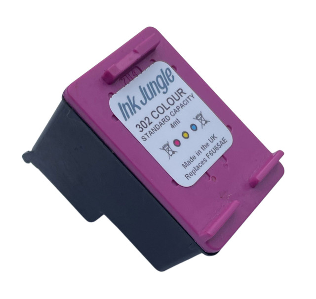 HP 302 Colour refilled remanufactured ink cartridge F6U65AE