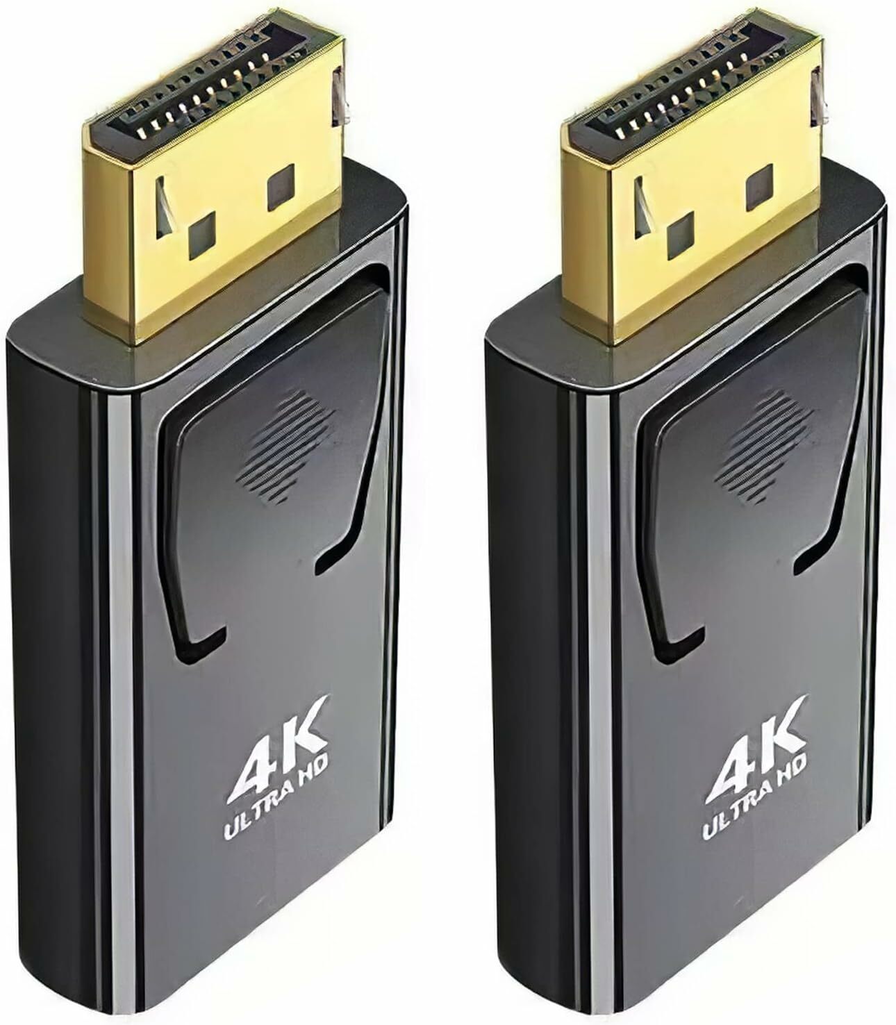 2x Display 4k Port DP Male To HDMI Female Adapters