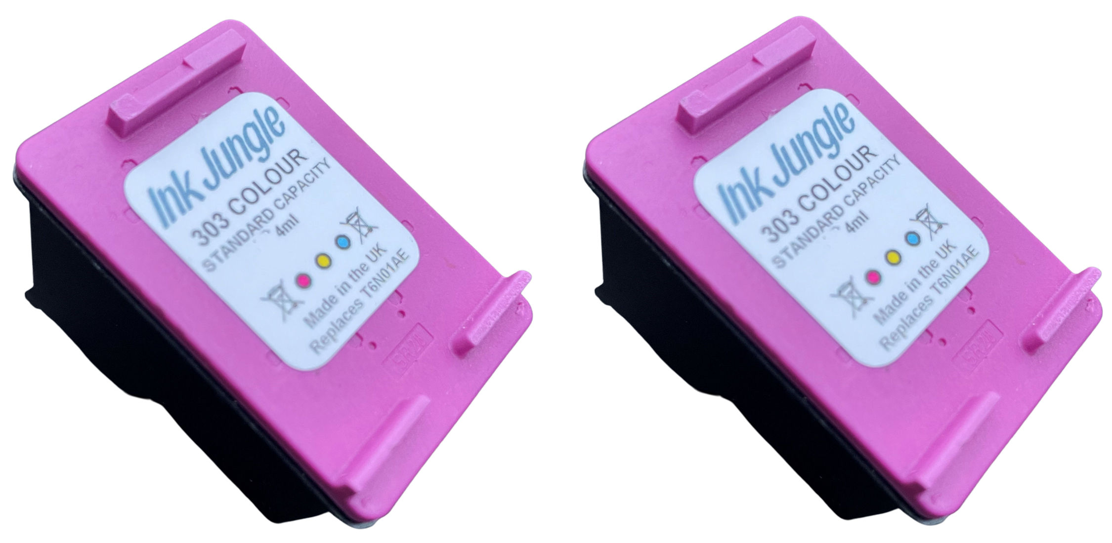 2x HP 303 Colour Ink Cartridges T6N01AE