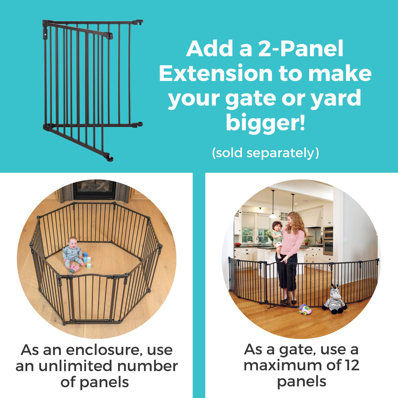 NH☆３kids Toddleroo by North States 3-In-1 Arched Décor Metal Superyard