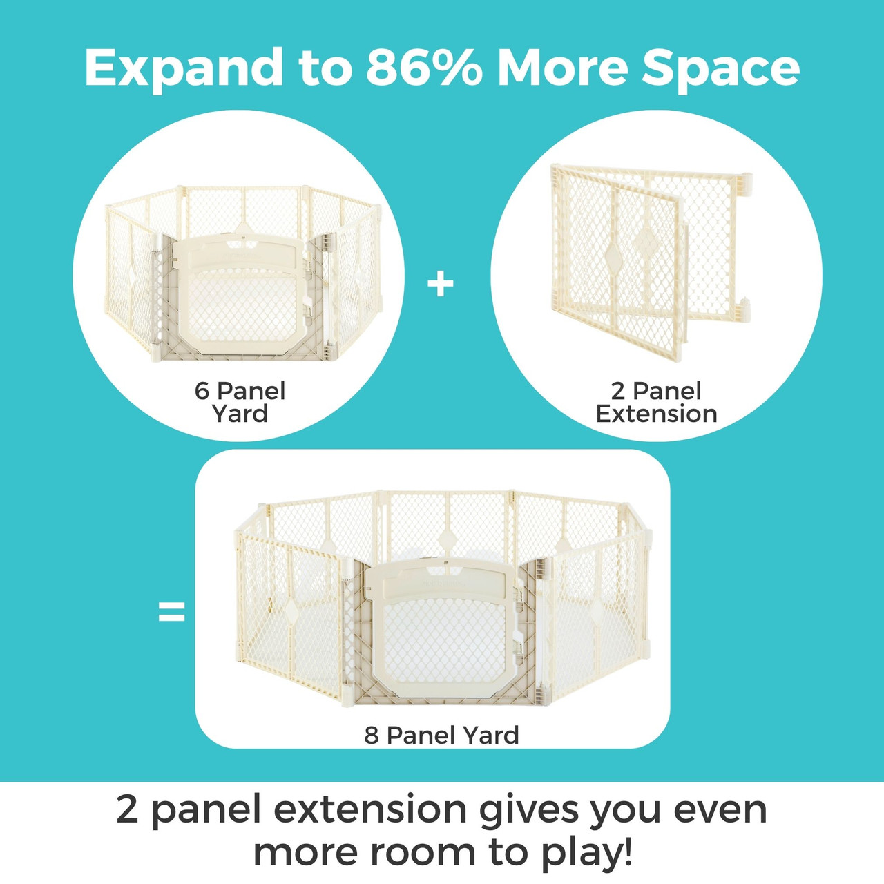 Toddleroo by North States Superyard® Two-Panel Ivory Extension