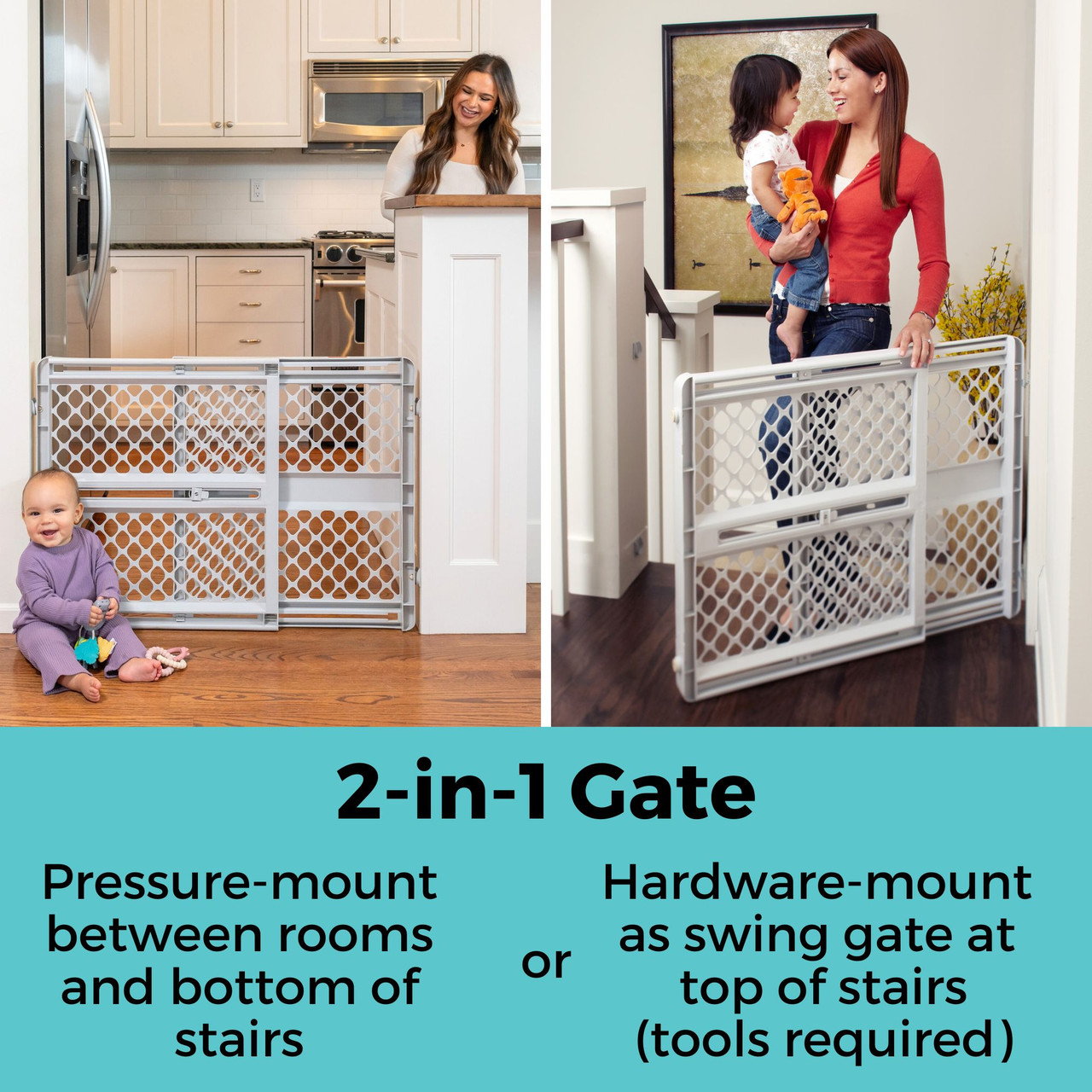Toddleroo by North States Supergate® Classic Light Gray - North States